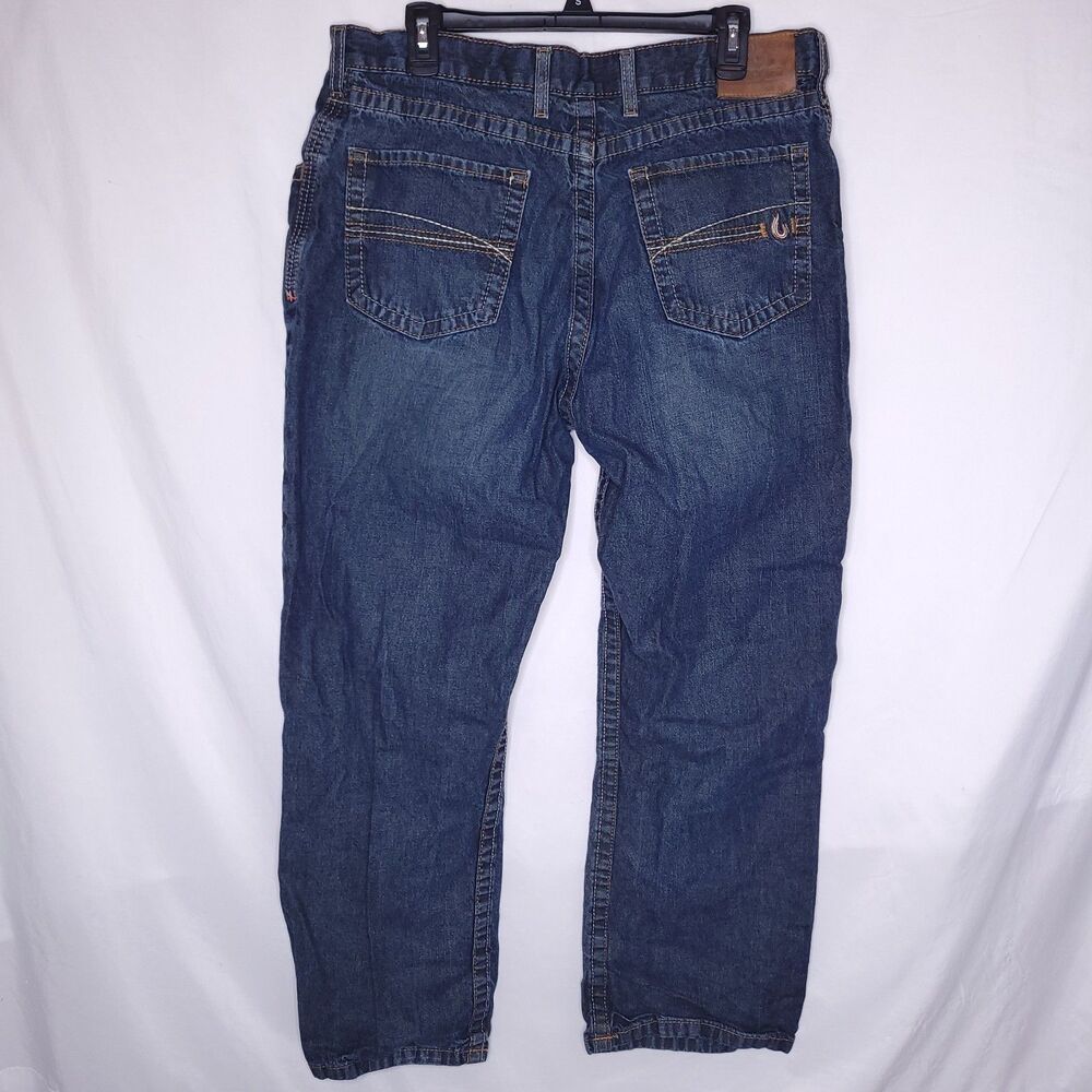 Lapco FR Jeans Mens 36x30 Blue Straight Leg